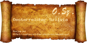 Oesterreicher Szilvia névjegykártya